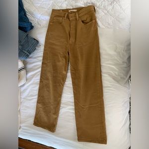 Levi’s ribcage straight ankle women’s pants size 28 golden brown